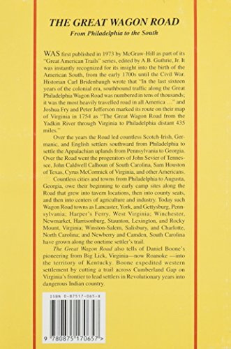 The Great Wagon Road: From Philadelphia to the South