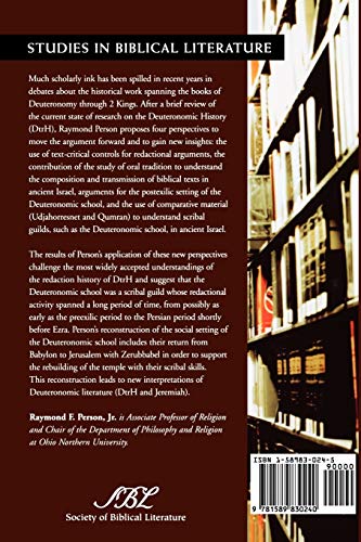 The Deuteronomic School: History, Social Setting, and Literature (Studies in Biblical Literature)