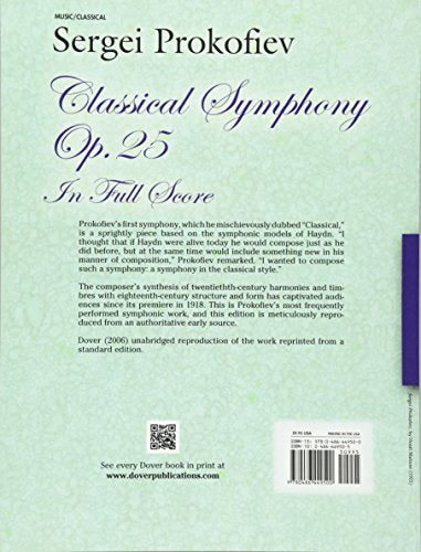 Classical Symphony, Op. 25, in Full Score (Dover Orchestral