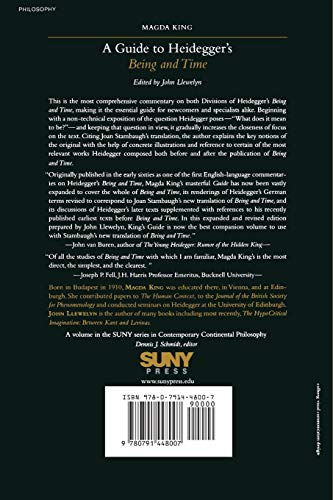A Guide to Heidegger's Being and Time (Suny Series in Contemporary Continental Philosophy) — back cover