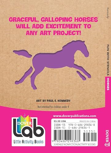 Fun with Stencils: Horses (Dover Little Activity Books: Animals)