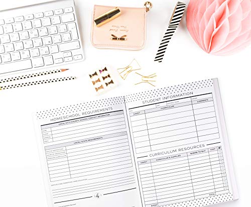 Homeschool Planner: Daily Assignment Tracker and Record Book For One Student | Academic Calendar Year | Minimalist Abstract Pattern (Homeschooling Family Organizer)