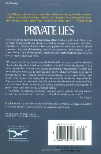 Private Lies: Infidelity and the Betrayal of Intimacy