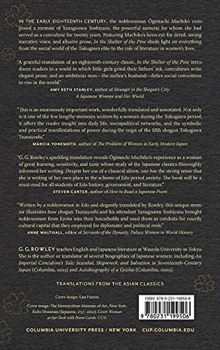 In the Shelter of the Pine: A Memoir of Yanagisawa Yoshiyasu and Tokugawa Japan (Translations from the Asian Classics)
