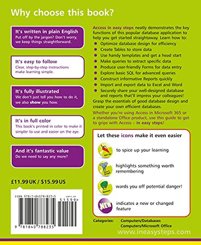 Access in easy steps: Illustrated using Access 2019