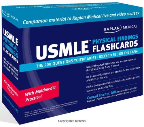 Kaplan Medical USMLE Physical Findings Flashcards: The 200 Questions You're Most: For Steps 2 & 3