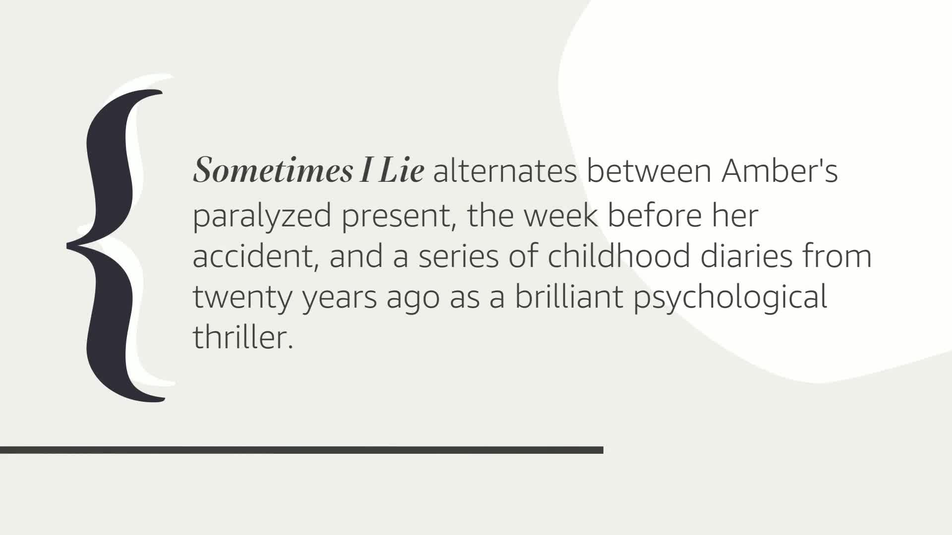 Sometimes I Lie: A Novel