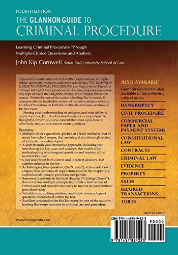 Glannon Guide to Criminal Procedure: Learning Criminal Procedure Through Multiple Choice Questions and Analysis (Glannon Guides Series)