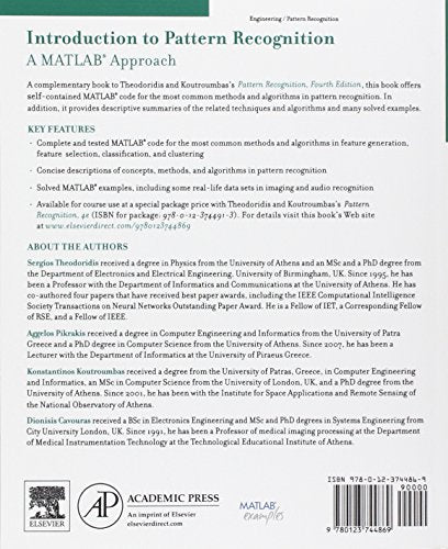 Introduction to Pattern Recognition: A Matlab Approach