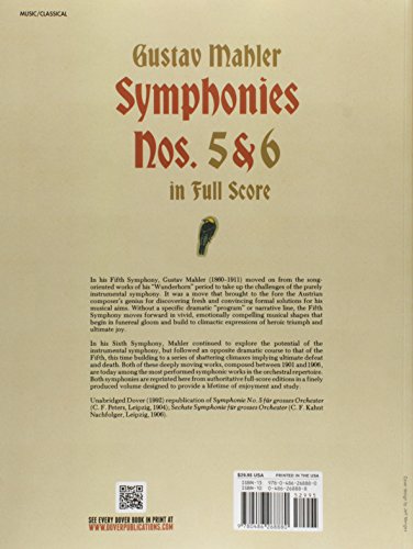 Symphonies Nos. 5 and 6 in Full Score (Dover Orchestral Music Scores)