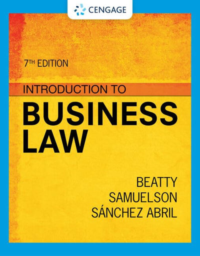 Introduction to Business Law (MindTap Course List)