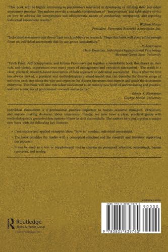 Individual Assessment: As Practiced in Industry and Consulting (Applied Psychology Series)