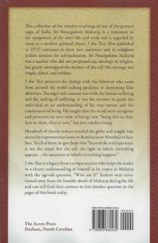 I Am That — back cover
