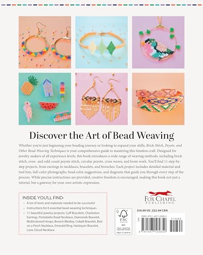 Brick Stitch, Peyote, and Other Bead-Weaving Techniques (Fox Chapel Publishing) Beautiful Jewelry Projects and Step-by-Step Techniques for Circular Peyote, Loom Work, Cross-Weave, and More