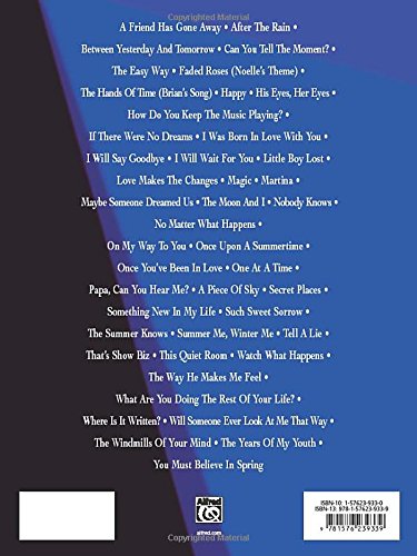 The Michel Legrand Songbook: Piano/Vocal/Chords — back cover