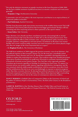 Mass Politics in Tough Times: Opinions, Votes, and Protest in the Great Recession