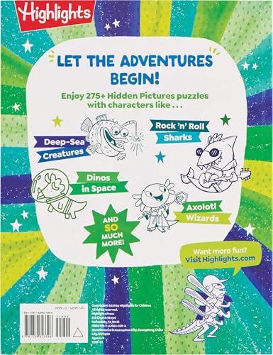 Mega Totally Awesome Hidden Pictures Puzzles: Big Puzzle Book with Over 300 Hidden Objects Scenes and Puzzle Games for Kids with Dinosaurs, Robots and Space for Ages 612