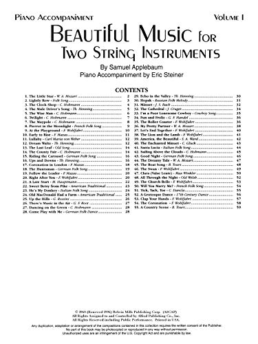 Beautiful Music for Two String Instruments, Bk 1: Piano Acc.