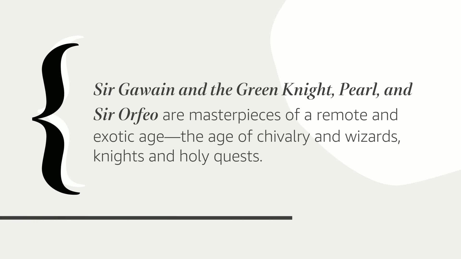 Sir Gawain and the Green Knight; Pearl; [and] Sir Orfeo