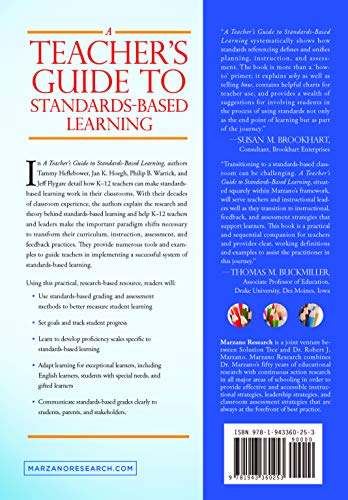 A Teacher's Guide to Standards-Based Learning (An Instruction Manual for Adopting Standards-Based Grading, Curriculum, and Feedback)