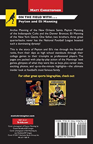 On the Field with...Peyton and Eli Manning (Matt Christopher Sports Bio Bookshelf)