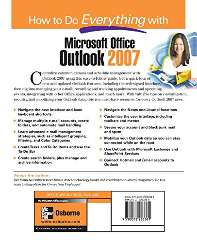 How to Do Everything with Microsoft Office Outlook 2007