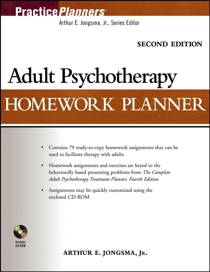 Adult Psychotherapy Homework Planner by Jongsma Jr., Arthur