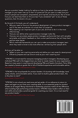 Strong Product People: A Complete Guide to Developing Great Product Managers — back cover