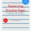 Handwriting Practice Paper: Blue Highlight  Gray Paper Composition Journal Improves Handwriting For Kids  Visual Handwriting With Visual Cues Grades ... -Wide Ruled Full Page (Handwriting Help)