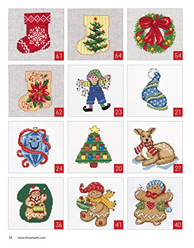 Leisure Arts XStitch Holiday OrnmntsGalorBk
