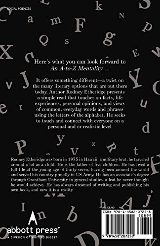 An A-to-Z Mentality — back cover