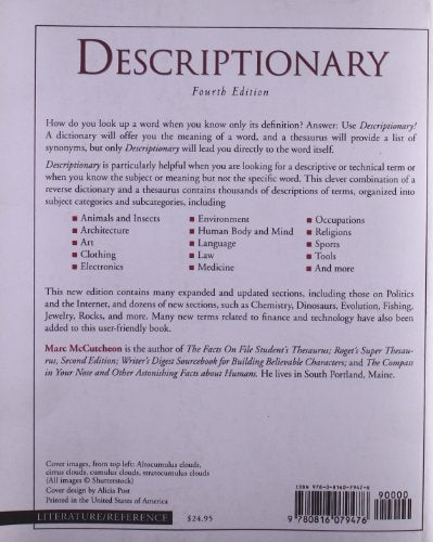 Descriptionary: A Thematic Dictionary, Fourth Edition (Writers Library)