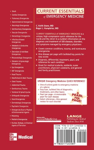 Essentials of Diagnosis & Treatment in Emergency Medicine (LANGE Essentials)