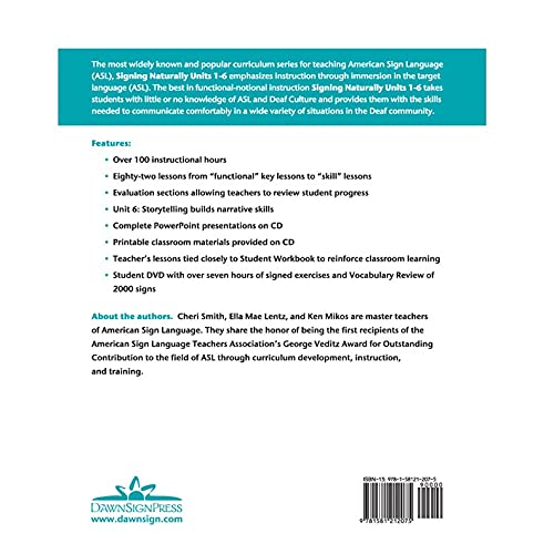 Signing Naturally Unit 1-6 (Teacher's Curriculum Guide)