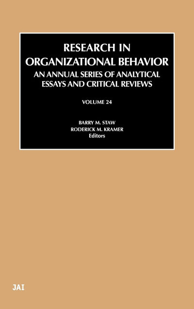 Research in Organizational Behavior (Volume 24)