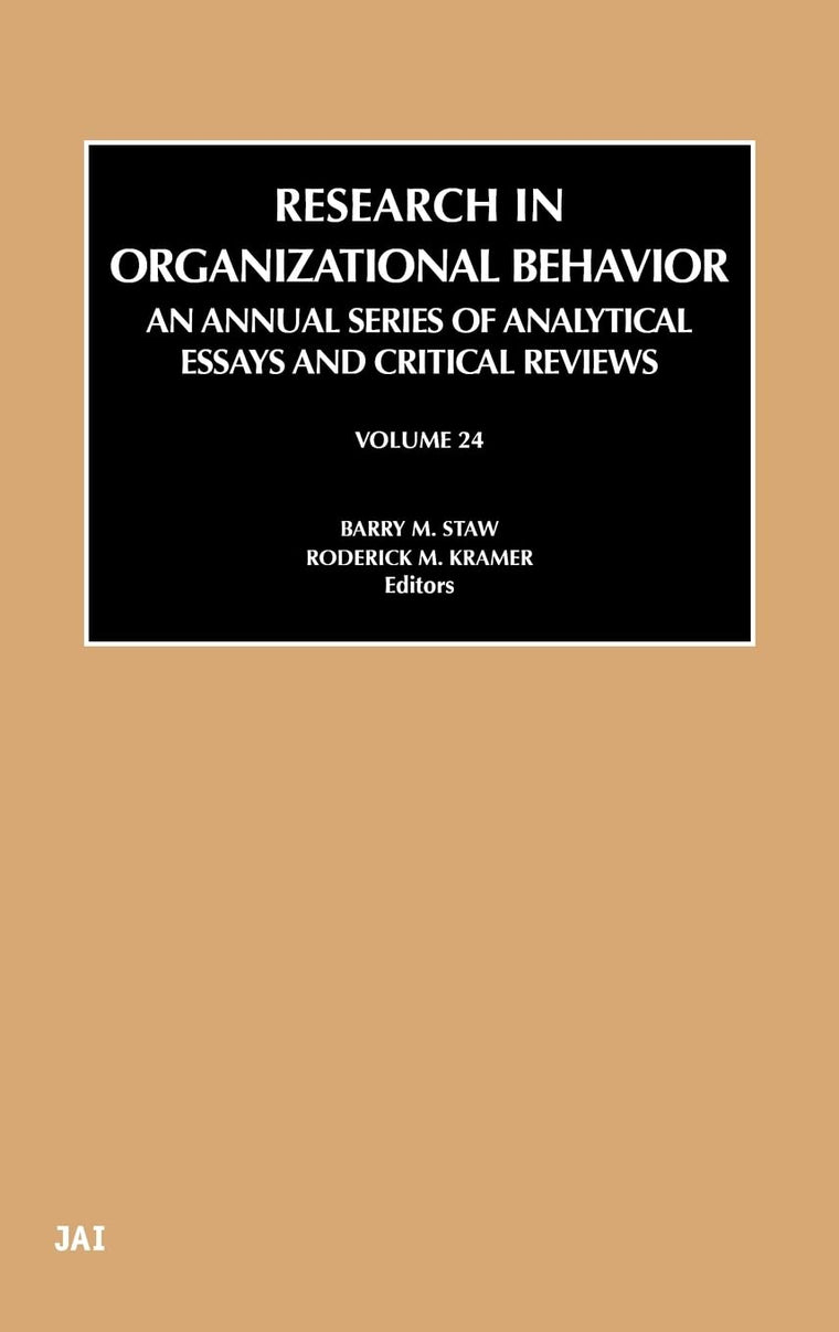 Research in Organizational Behavior (Volume 24)