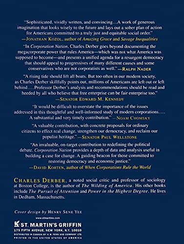Corporation Nation: How Corporations are Taking Over Our Lives -- and What We Can Do About It