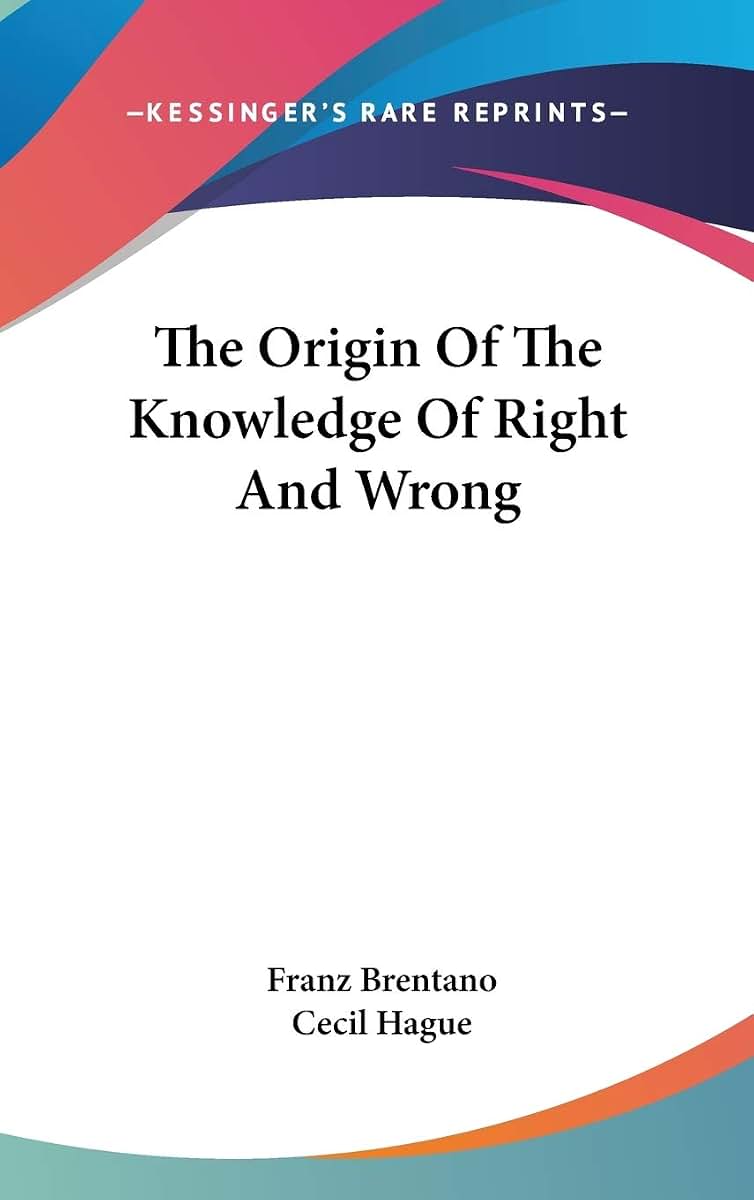 The Origin Of The Knowledge Of Right And Wrong