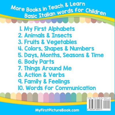 My First Italian Alphabets Picture Book with English Translations: Bilingual Early Learning & Easy Teaching Italian Books for Kids (Teach & Learn Basic Italian words for Children)