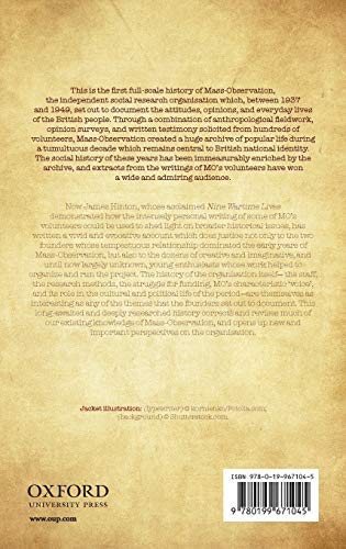 The Mass Observers: A History, 1937-1949