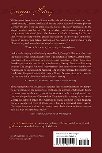 The Longing for Myth in Germany: Religion and Aesthetic Culture from Romanticism to Nietzsche