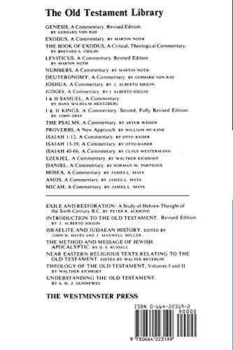 Exile and Restoration: A Commentary (The Old Testament Library) — back cover