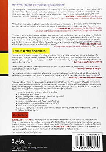 Introduction to Rubrics: An Assessment Tool to Save Grading Time, Convey Effective Feedback, and Promote Student Learning