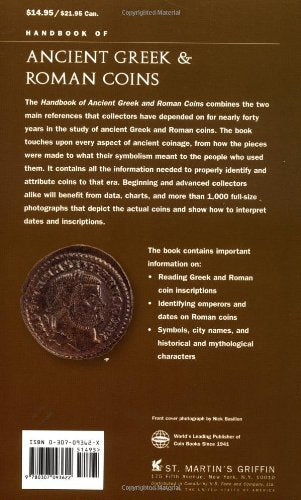 Handbook of Ancient Greek and Roman Coins: An Official Whitman Guidebook — back cover