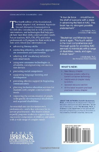 Augmentative and Alternative Communication: Supporting Children and Adults with Complex Communication Needs
