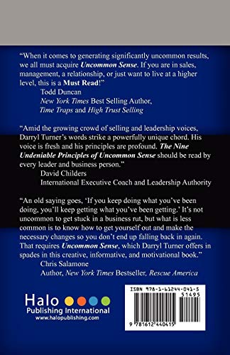 Uncommon Sense — back cover