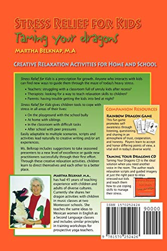 Stress Relief for Kids: Taming Your Dragons — back cover