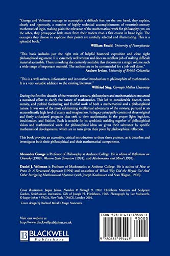 Philosophies of Mathematics — back cover