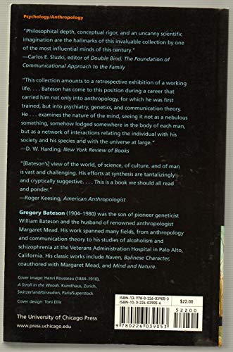 Steps to an Ecology of Mind: Collected Essays in Anthropology, Psychiatry, Evolution, and Epistemology