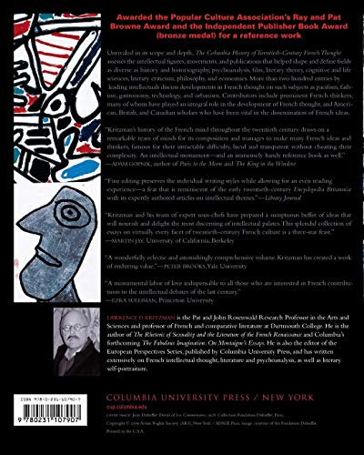 The Columbia History of Twentieth-Century French Thought